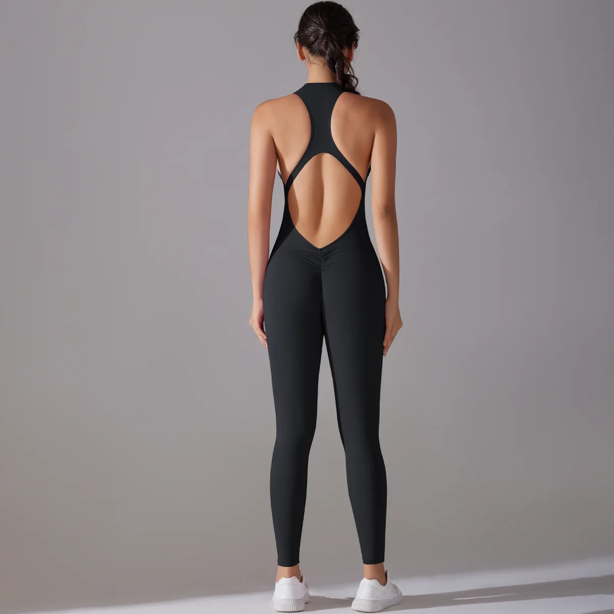 Ctenkevet Fitness Backless Bodysuit Women Gym Jumpsuit Woman Quick-Dry Yoga Clothes Short Workout Rompers Sports One-Piece Suit