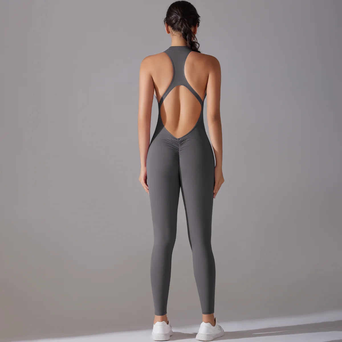 Ctenkevet Fitness Backless Bodysuit Women Gym Jumpsuit Woman Quick-Dry Yoga Clothes Short Workout Rompers Sports One-Piece Suit