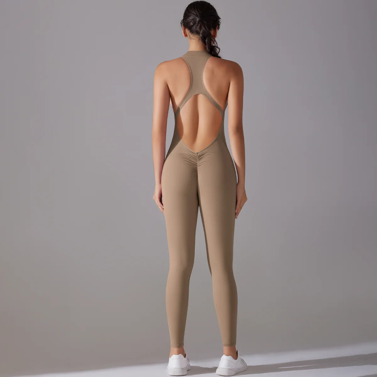 Ctenkevet Fitness Backless Bodysuit Women Gym Jumpsuit Woman Quick-Dry Yoga Clothes Short Workout Rompers Sports One-Piece Suit