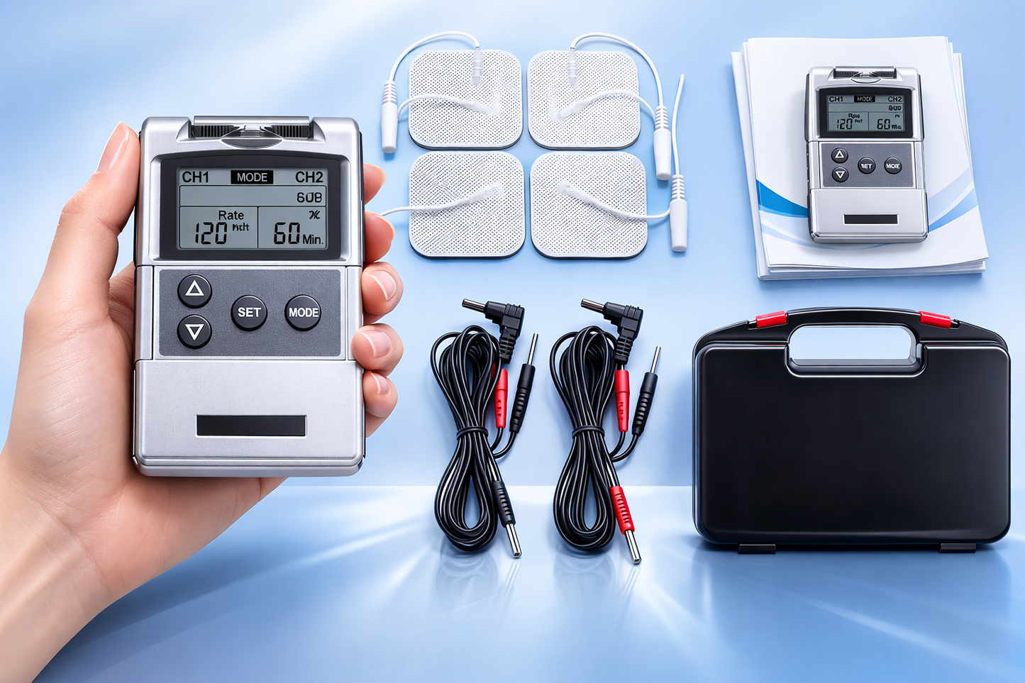 EMS TENS Unit Machine EMS Electric Muscle Therapy Stimulator Physiotherapy Pulse Electric Massage Device Back Body Neck Massager