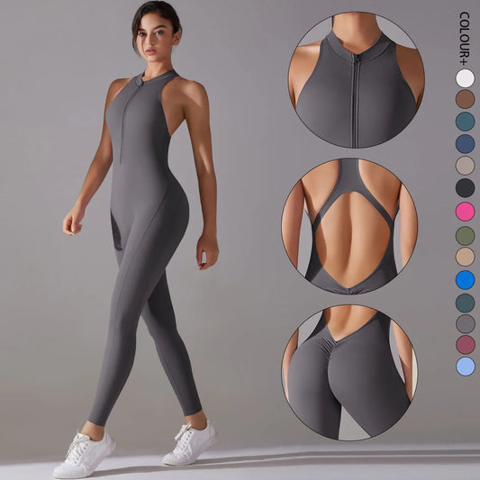 Ctenkevet Fitness Backless Bodysuit Women Gym Jumpsuit Woman Quick-Dry Yoga Clothes Short Workout Rompers Sports One-Piece Suit